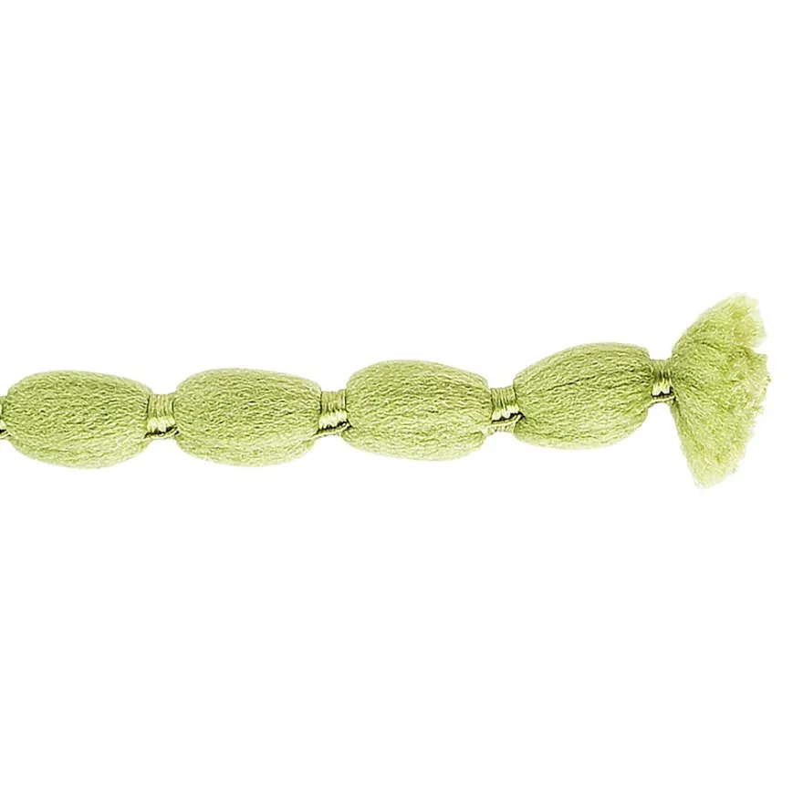 Pompon-Band, Ø 1cm, 10m, auf Rolle, grün