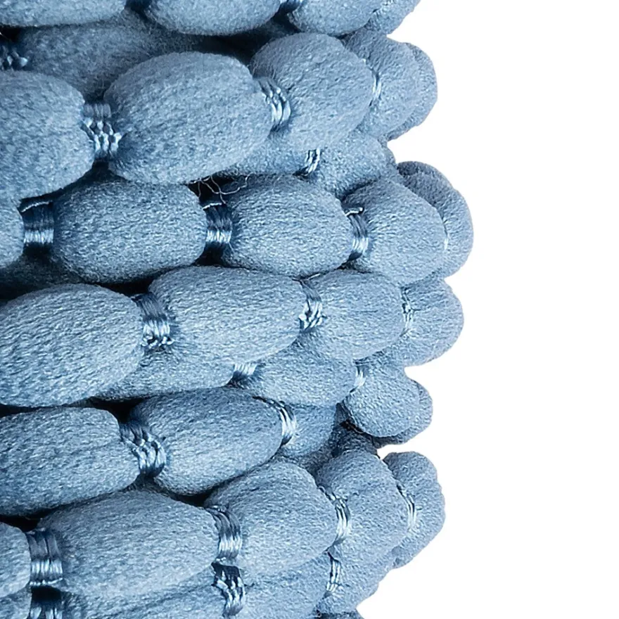 Pompon-Band, Ø 1cm, 10m, auf Rolle, jeansblau