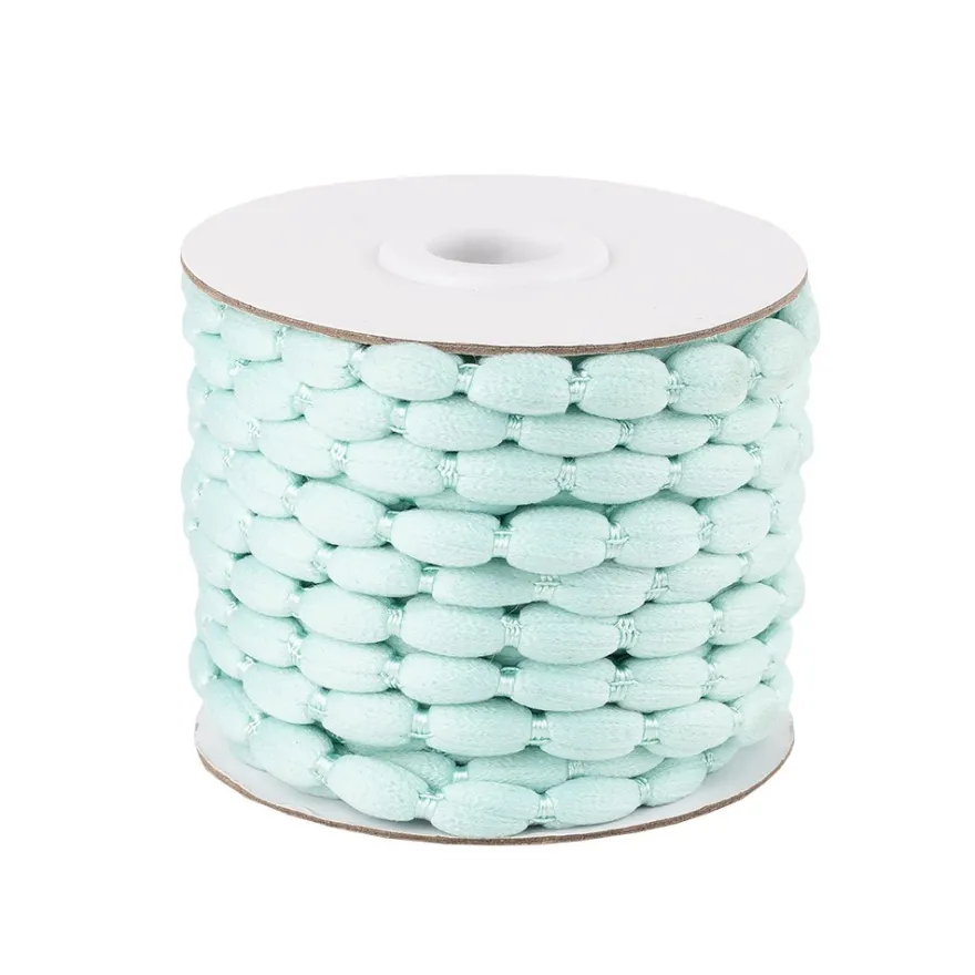 Pompon-Band, Ø 1cm, 10m, auf Rolle, mint