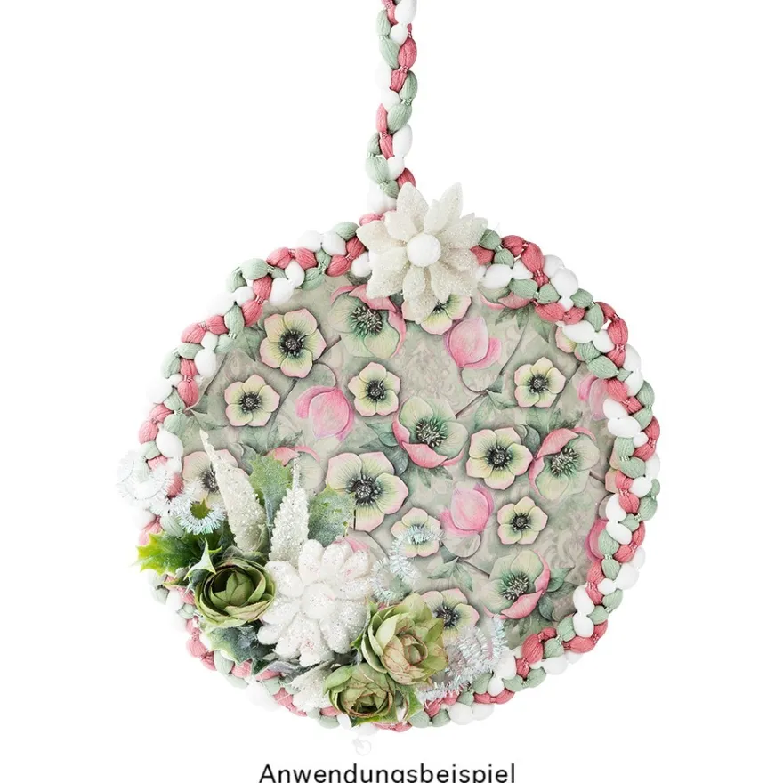Pompon-Band, Ø 1cm, 10m, auf Rolle, pastellgrün
