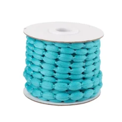 Pompon-Band, Ø 1cm, 10m, auf Rolle, türkis