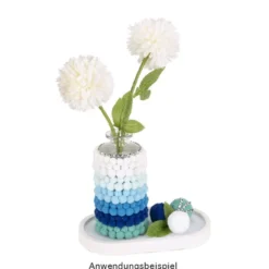 Pompons, Blautöne, versch. Farben und Größen, 500 Stück