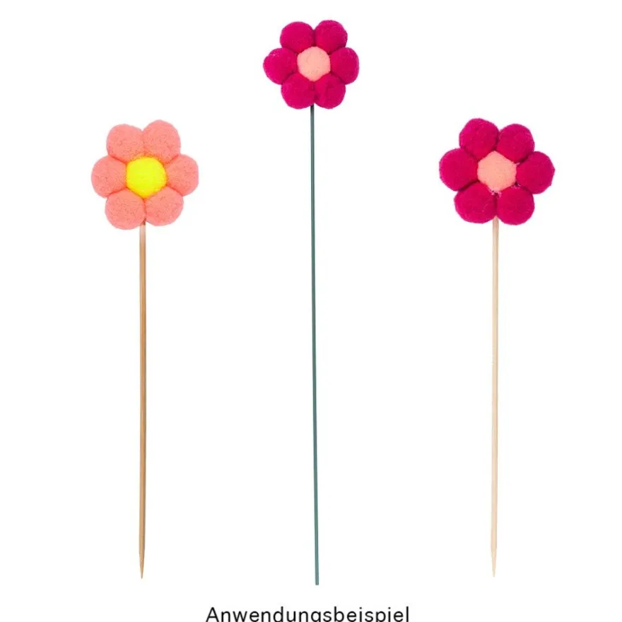Pompons, Neonfarbtöne, versch. Farben und Größen, 500 Stück