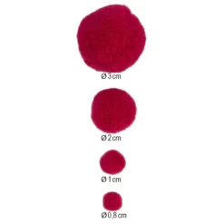 Pompons, Violett- & Rosatöne, versch. Farben und Größen, 500 Stück