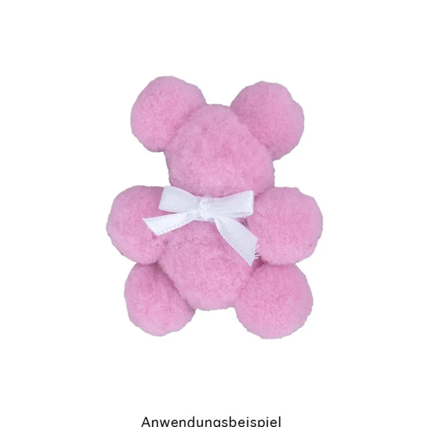 Pompons, Violett- & Rosatöne, versch. Farben und Größen, 500 Stück