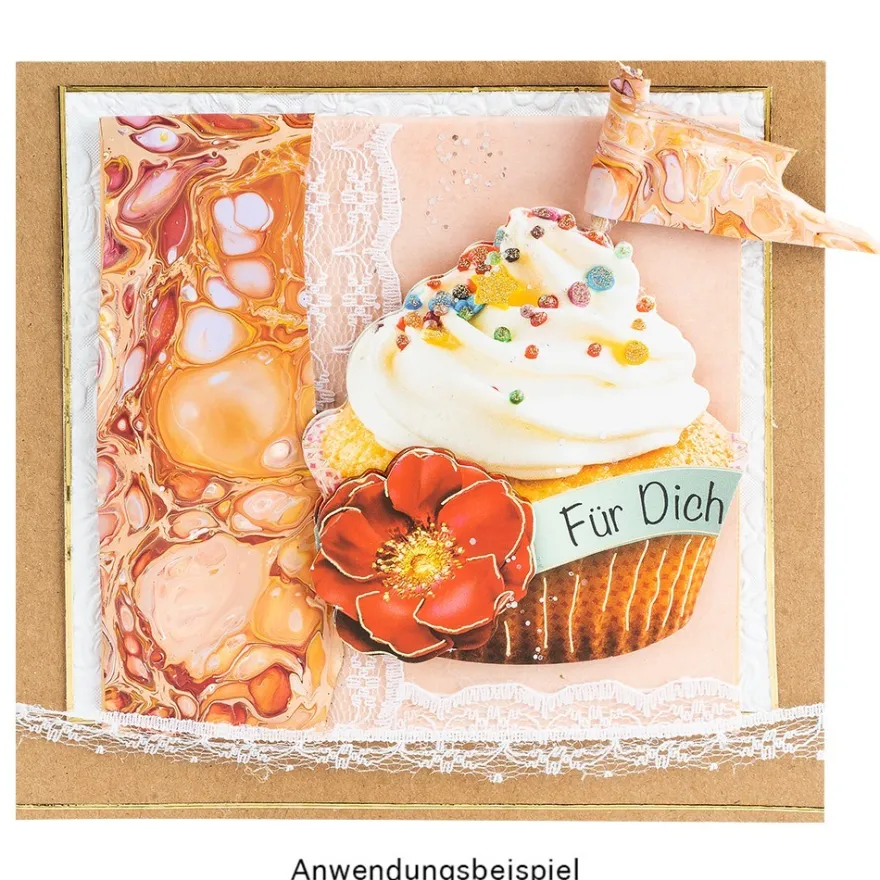 Pouring Mix, 2 in 1, Pouring Medium & Acrylfarbe, pastellorange, 180ml