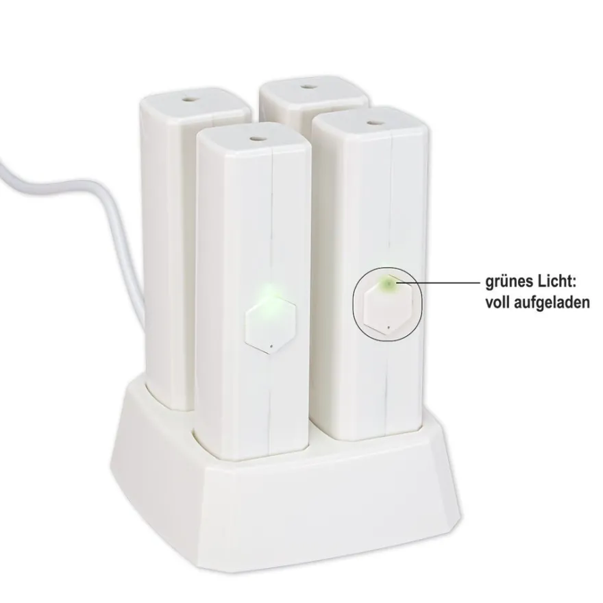 Powerbanks mit Ladestation, inkl. 4 LED-Drahtlichterketten mit Timer, 11-teilig