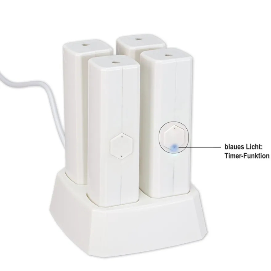 Powerbanks mit Ladestation, inkl. 4 LED-Drahtlichterketten mit Timer, 11-teilig