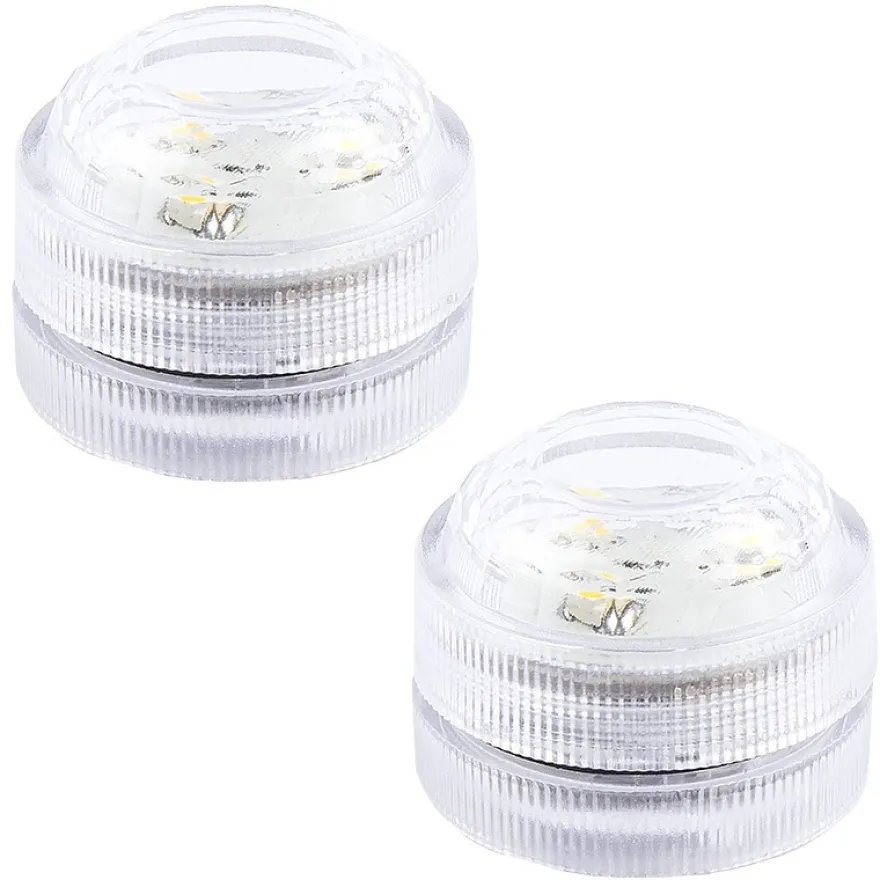 Power LED-Leuchten, Ø 3cm, klar, wasserfest, 2 Stück