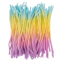 Premium-Chenille-Drähte, ColorMix, 30cm lang, Ø6mm, Farbverlauf in Rosa, Gelb und Blau, 100 Stück