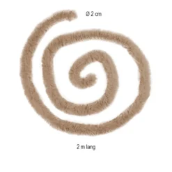 Premium-Flausch-Draht, 2m lang, Ø4cm, hellbraun