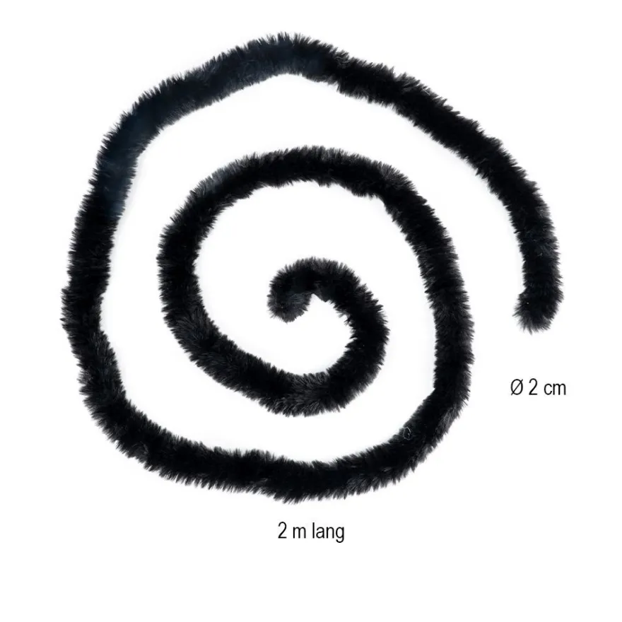 Premium-Flausch-Draht, 2m lang, Ø4cm, schwarz