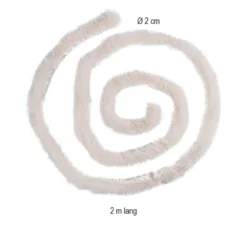 Premium-Flausch-Draht, 2m lang, Ø4cm, hellbeige