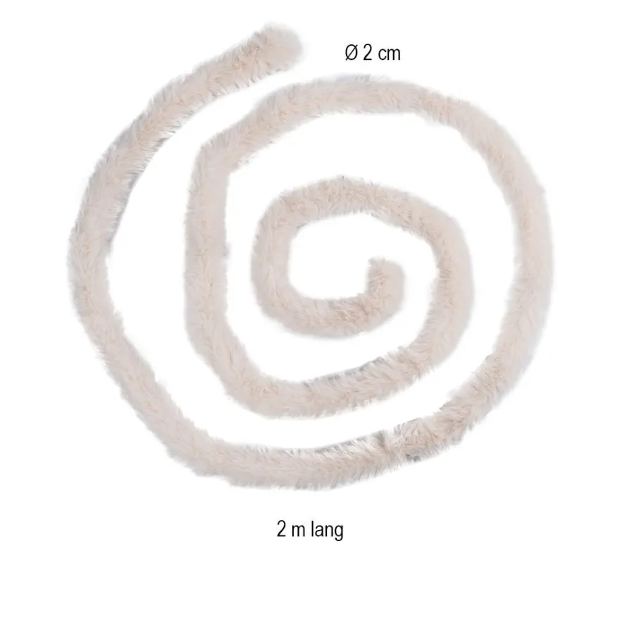 Premium-Flausch-Draht, 2m lang, Ø4cm, hellbeige