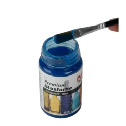 Premium-Glasfarbe, transparent, blau, 90ml
