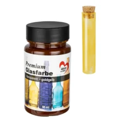 Premium-Glasfarbe, transparent, goldgelb, 90ml