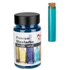 Premium-Glasfarbe, transparent, petrol, 90ml