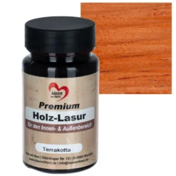 Premium-Holz-Lasur, für den Innen- und Außenbereich, 90ml, terrakotta
