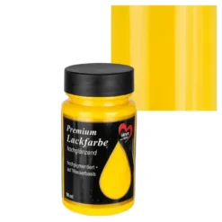 Premium-Lackfarbe, hochglänzend, gelb, 90ml