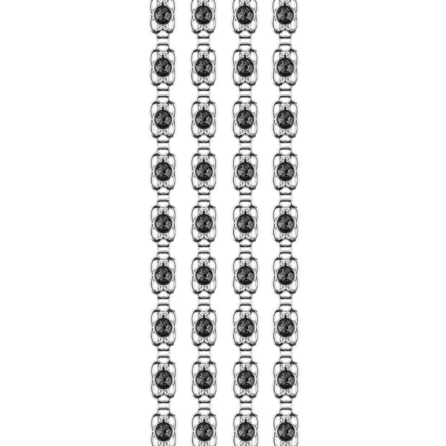 Premium-Schmuck-Bordüren "Bracelet 7", selbstklebend, 29cm, silber