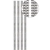 Premium-Schmuck-Bordüren Charme, 28cm, mit Glas-Kristallen, silber