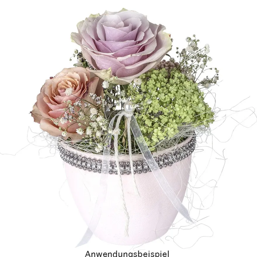 Premium-Schmuck-Bordüren Charme, 28cm, mit Glas-Kristallen, silber