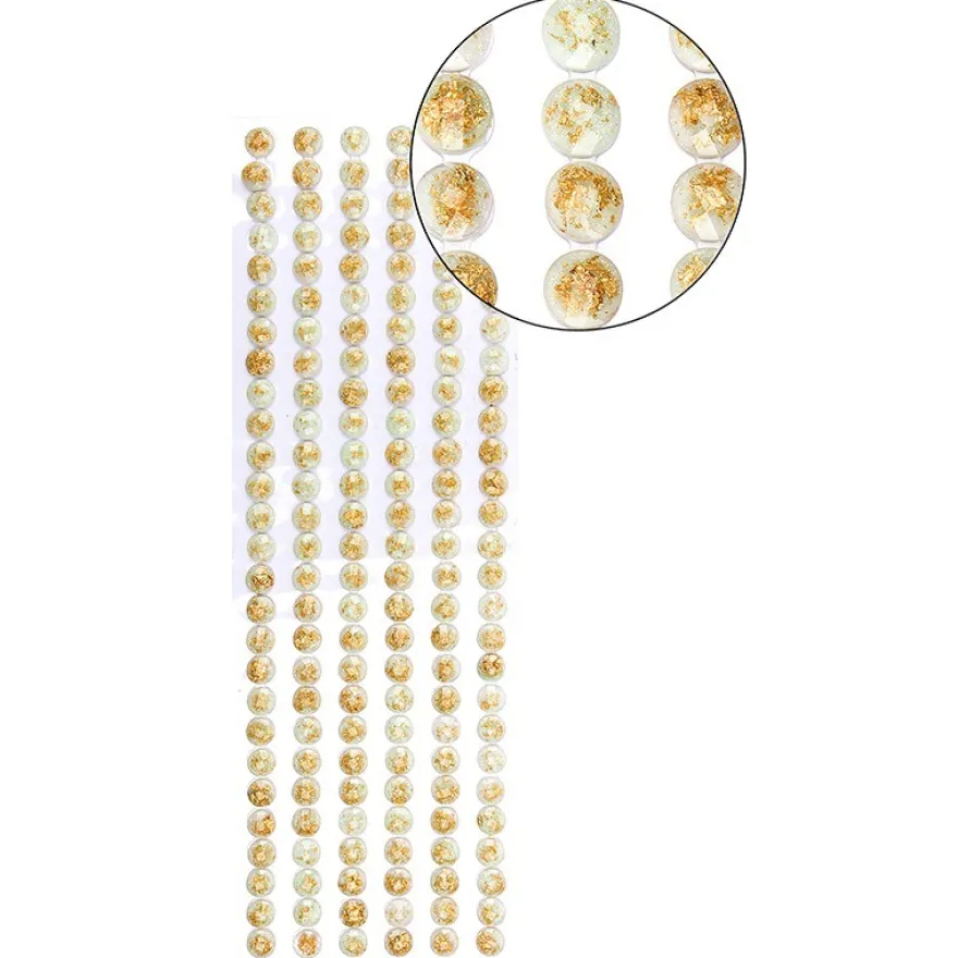 Premium-Schmuck-Bordüren "Goldfluss", selbstklebend, 29cm, weiß