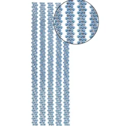 Premium-Schmuck-Bordüren "Royal", selbstklebend, 29cm mit Glas-Kristallen, blau
