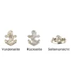 Premium-Schmucksteine, Anker, 1,5cm x 1,2cm x 04cm, hellgold, 40 Stück