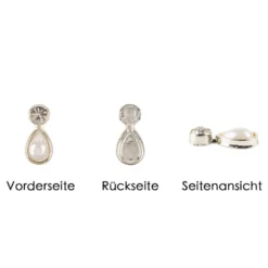 Premium-Schmucksteine, Tropfen, 1,8cm x 0,8cm, hellgold, Halbperle & Glaskristallen, 40 Stück
