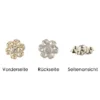 Premium-Schmucksteine, Zierblüte 4, Ø 1,9cm, hellgold, Glaskristallen, 40 Stück