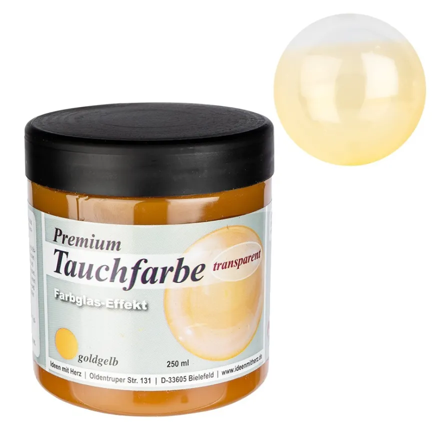 Premium-Tauchfarbe, Farbglas-Effekt, goldgelb, 250ml