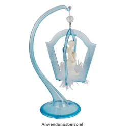 Premium-Tauchfarbe, Farbglas-Glitzer-Effekt, blau mit Silber-Glitzer, 250ml