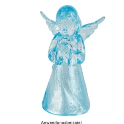 Premium-Tauchfarbe, Farbglas-Glitzer-Effekt, blau mit Silber-Glitzer, 250ml