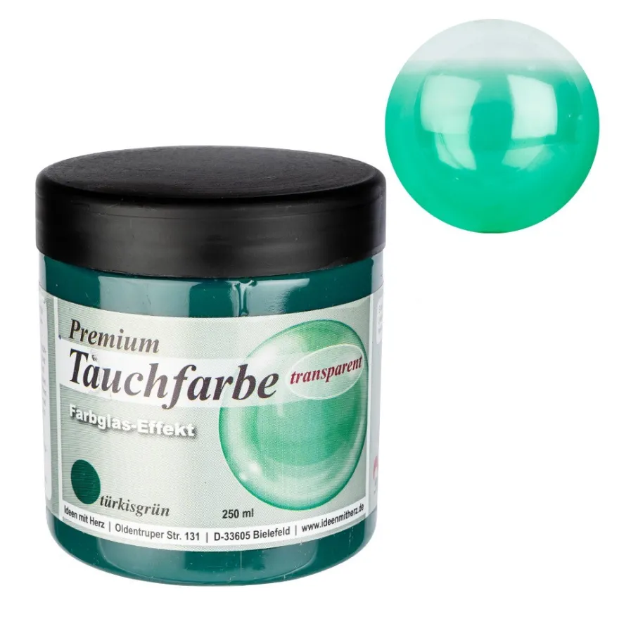 Premium-Tauchfarbe, Farbglas-Effekt, türkisgrün, 250ml