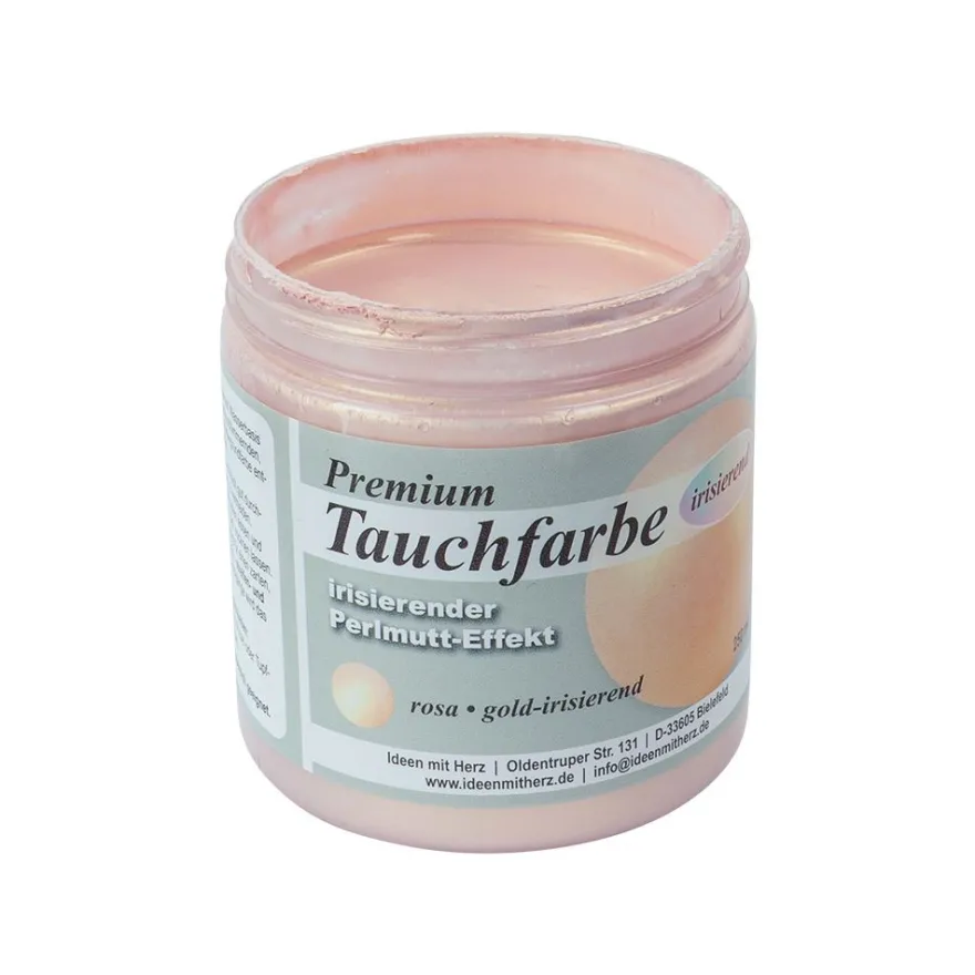 Premium-Tauchfarbe, irisierender Perlmutt-Effekt, rosa & gold-irisierend, 250ml