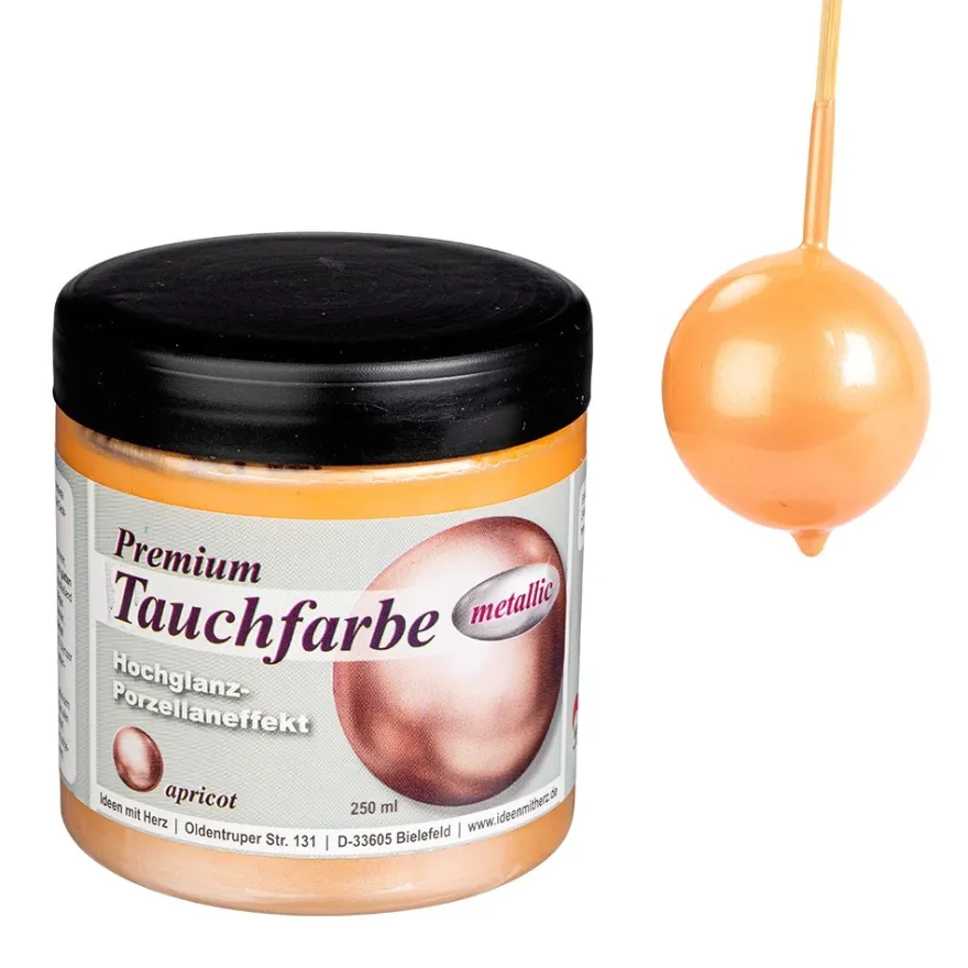 Premium-Tauchfarbe, metallic, apricot, 250ml