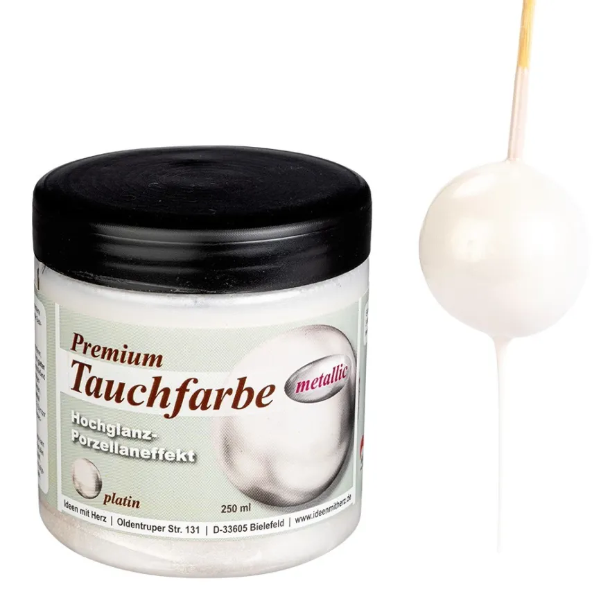 Premium-Tauchfarbe, metallic, platin, 250ml