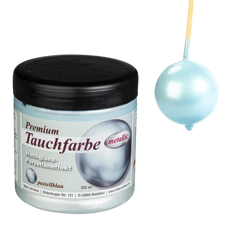 Premium-Tauchfarbe, metallic, pastellblau, 250ml