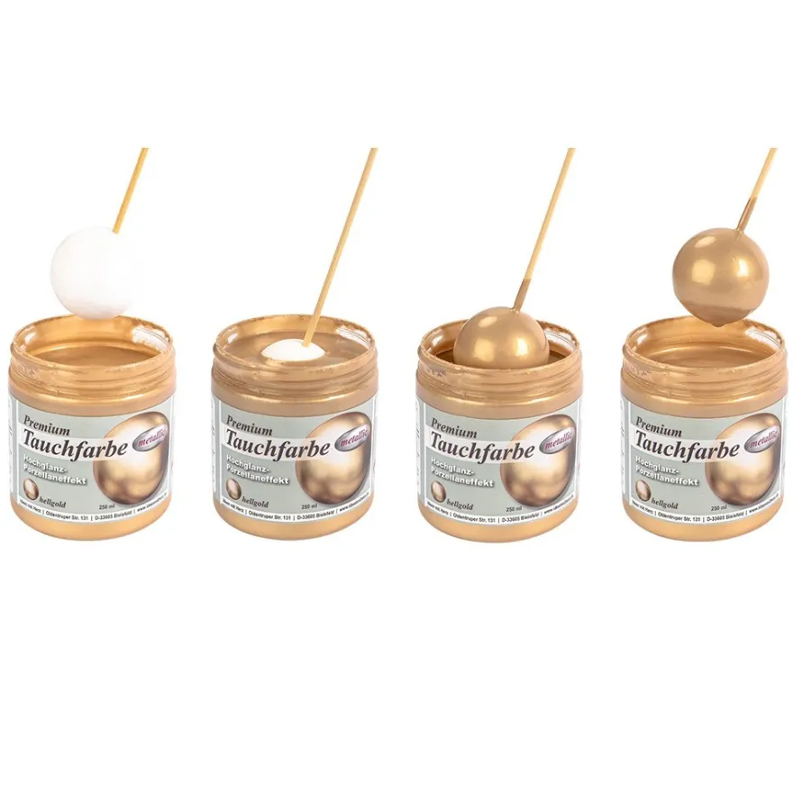Premium-Tauchfarbe, metallic, hellgold, 250ml