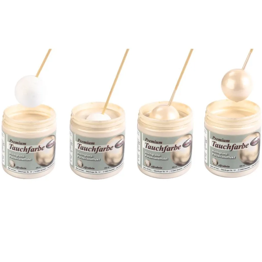 Premium-Tauchfarbe, metallic, elfenbein, 250ml