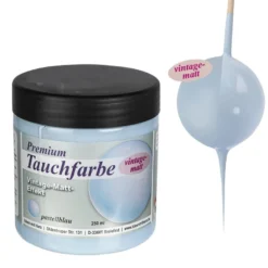 Premium-Tauchfarbe, Vintage-Matt-Effekt, pastellblau, 250ml