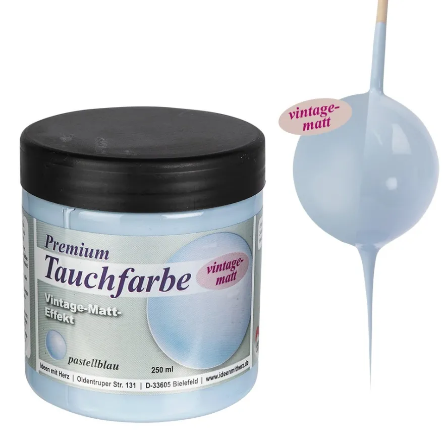 Premium-Tauchfarbe, Vintage-Matt-Effekt, pastellblau, 250ml