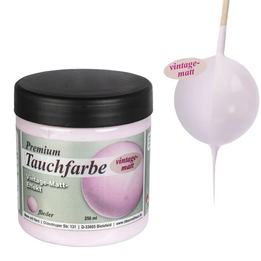 Premium-Tauchfarbe, Vintage-Matt-Effekt, flieder, 250ml