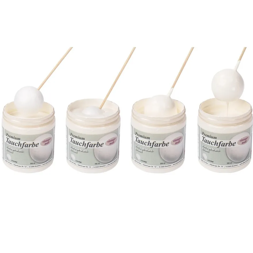 Premium-Tauchfarbe, Vintage-Matt-Effekt, creme, 250ml