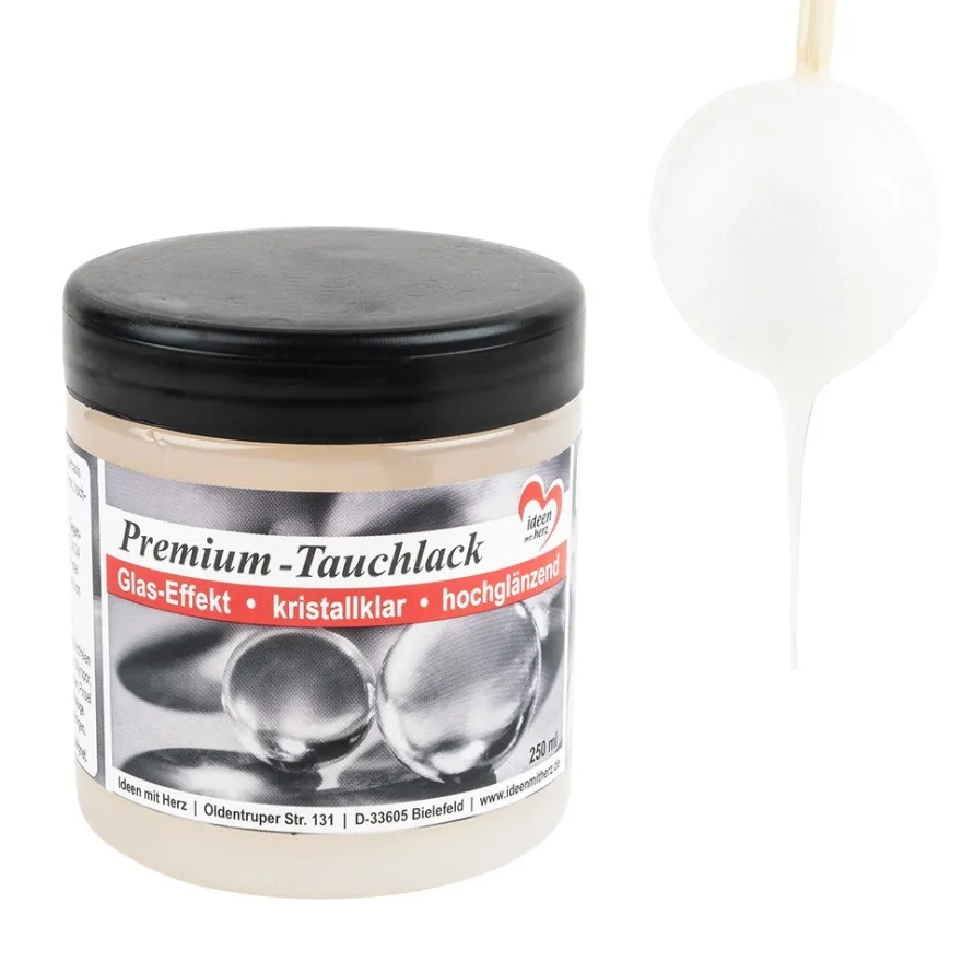 Premium-Tauchlack, Glas-Effekt, hochglänzend, kristallklar, 250ml