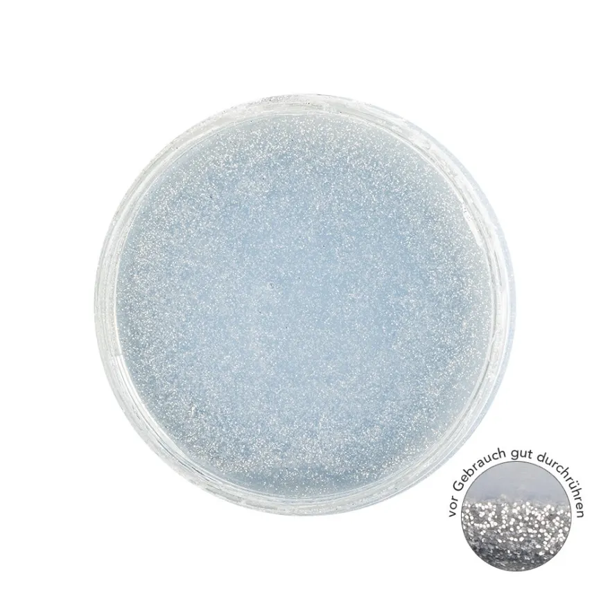 Premium-Tauchlack, Glas-Effekt, kristallklar, mit Silber-Glitzer, 250ml