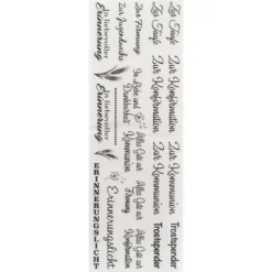 Premium-Transfers, Anlässe 2, 10cm x 30cm, schwarz, 10 Bogen