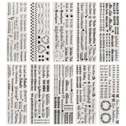 Premium-Transfers, Anlässe 2, 10cm x 30cm, schwarz, 10 Bogen