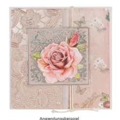 Premium-Transfers, Blüten & Schmetterlinge, 10cm x 30cm, Silberfolie, 10 Bogen
